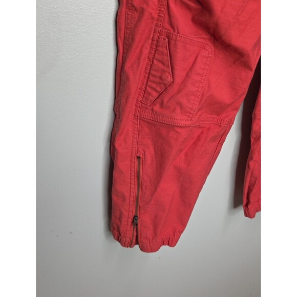 Free People Movement Red Coral Spring Trekker Cargo Zip Ankle Pants Womens M - Picture 5 of 6
